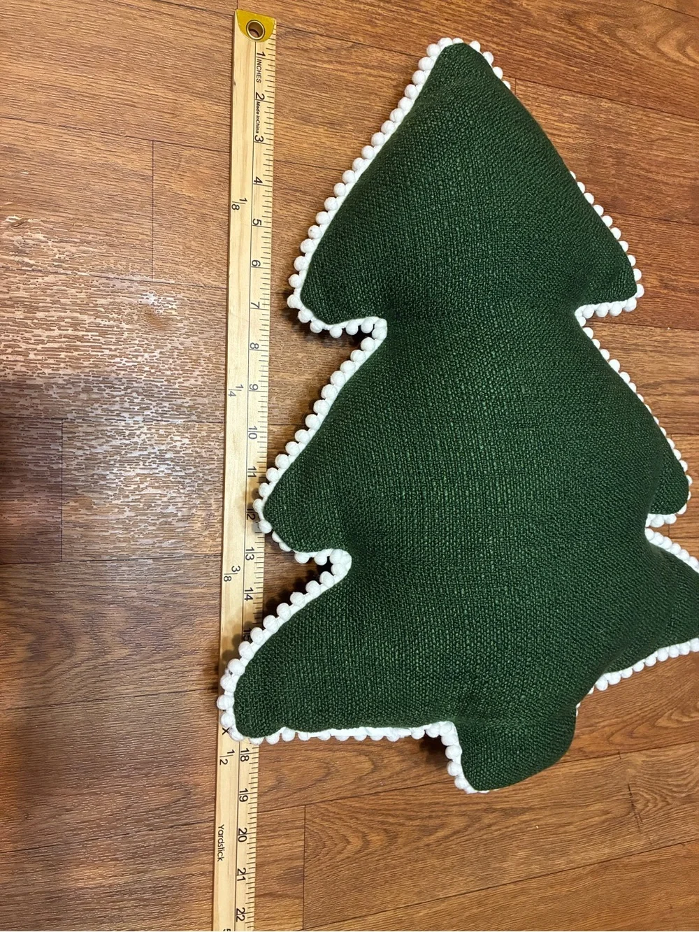 Green Holiday Tree Pillow